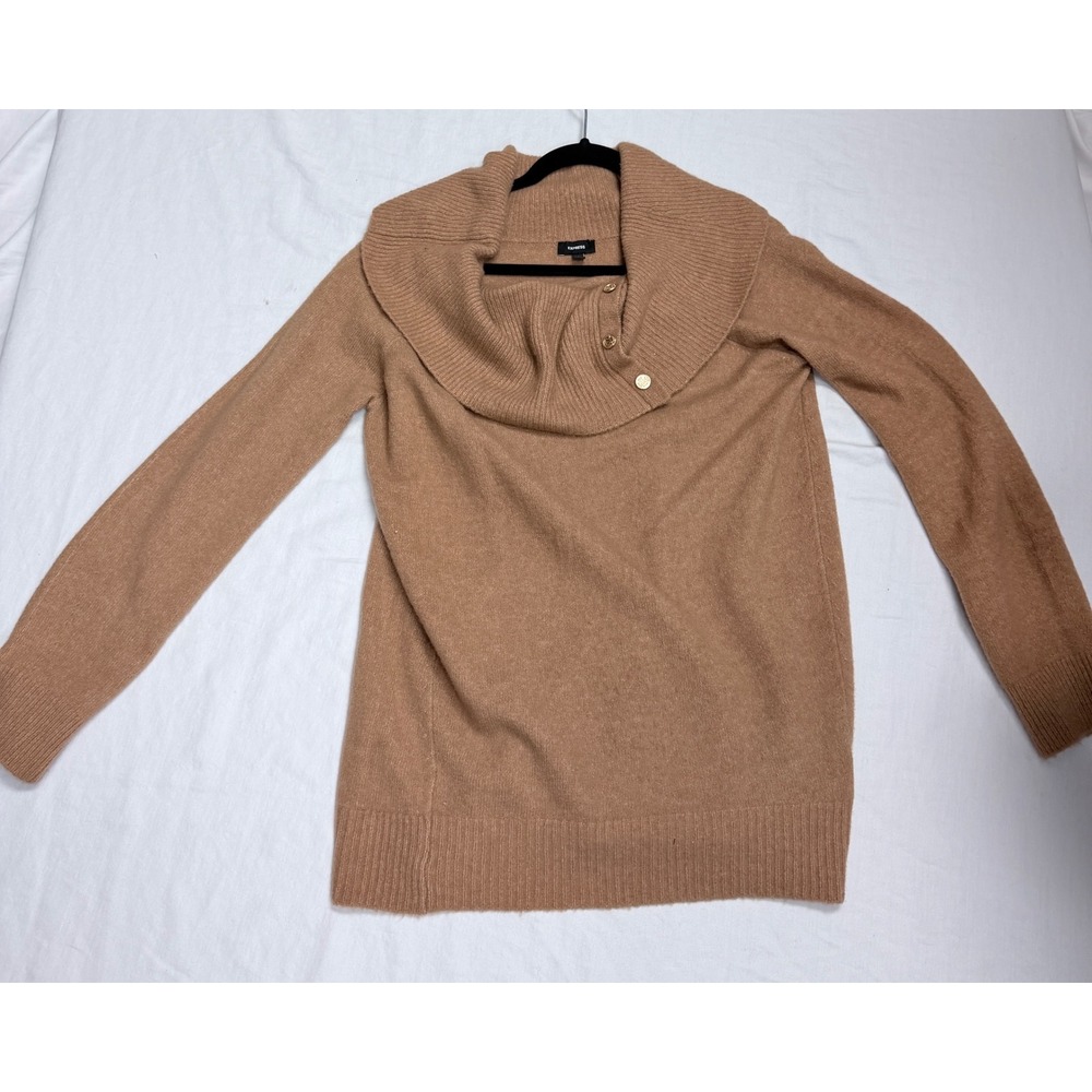 Express Camel Tan Wool Blend Button Shawl Collar Sweater XS